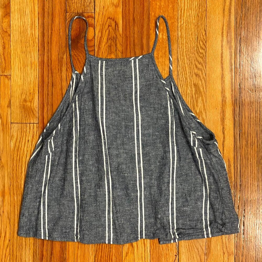 BP. at Nordstrom Women's Grey White Striped Crop Top Size XS